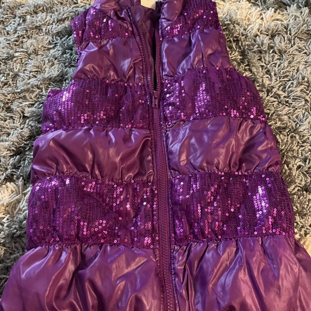 Faded Glory Girls Purple Vest Size Large (10 - 12)